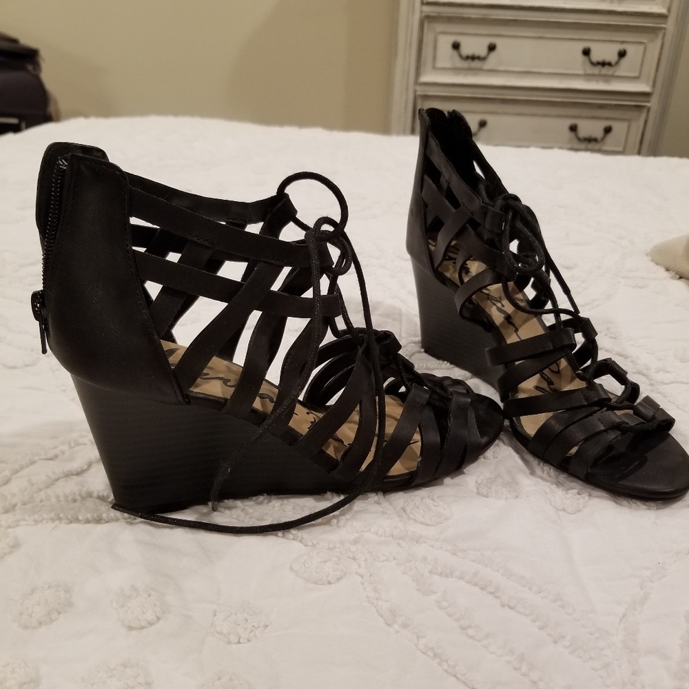 New american rag black lace up sandals